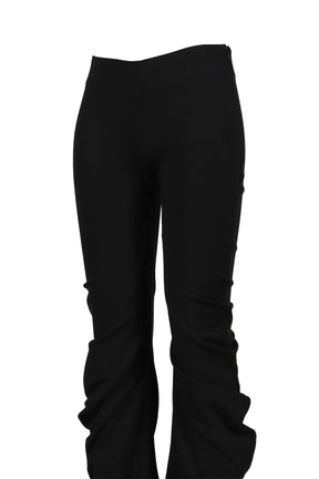 MESSY DRAPE LEGGINGS / BLK