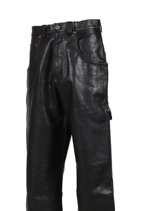 VETEMENTS LEATHER HIP-HOP PANTS / BLK
