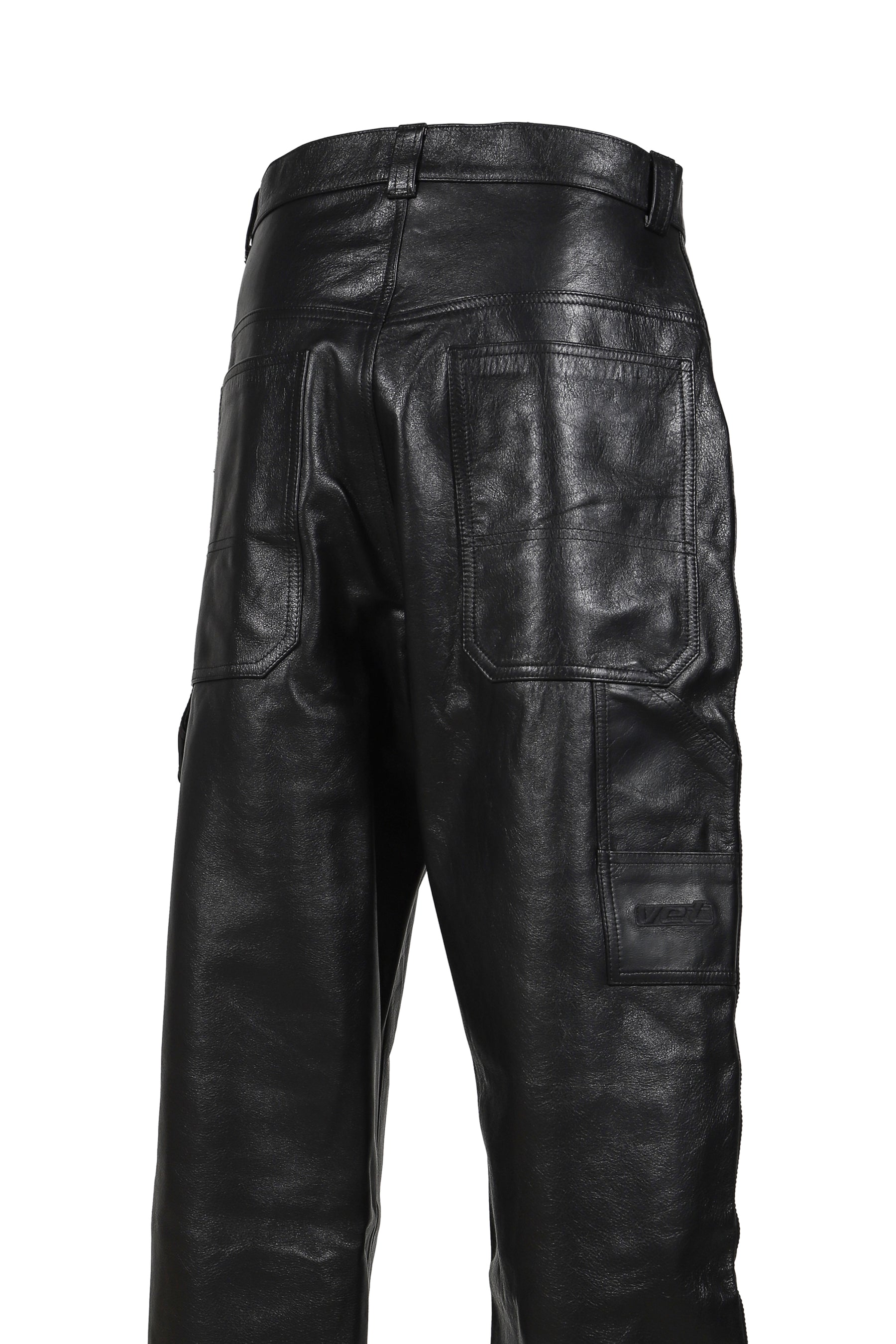 VETEMENTS LEATHER HIP-HOP PANTS / BLK