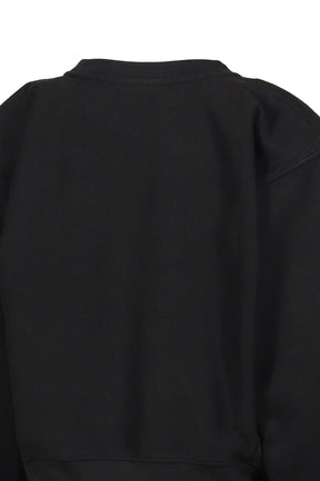 SHOULDERPAD SWEATSHIRT KNIT / BLK