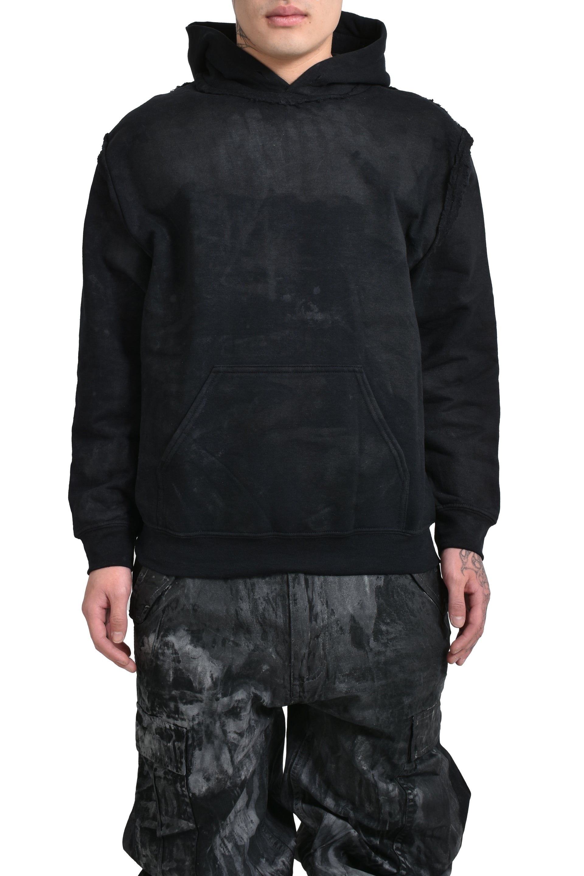 P.L.N. OILSKIN HOODIE / BLK