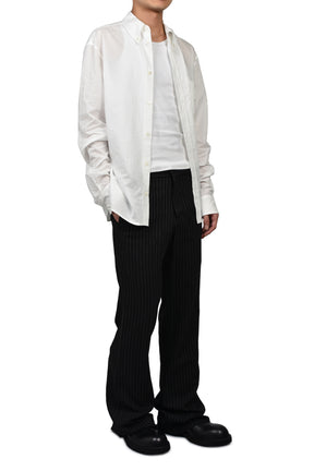 STEFAN FLARED CROPPED TROUSERS / BLK GRY