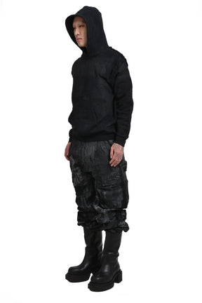 OILSKIN HOODIE / BLK