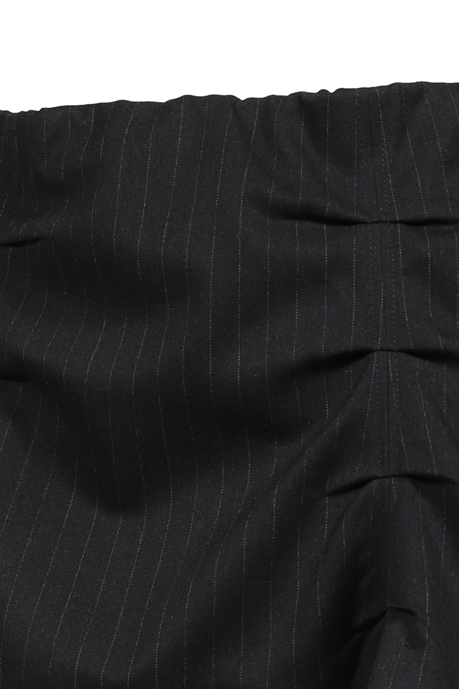 PLEATED MINI TULLE SKIRT PINSTRIPE BLACK / BLK