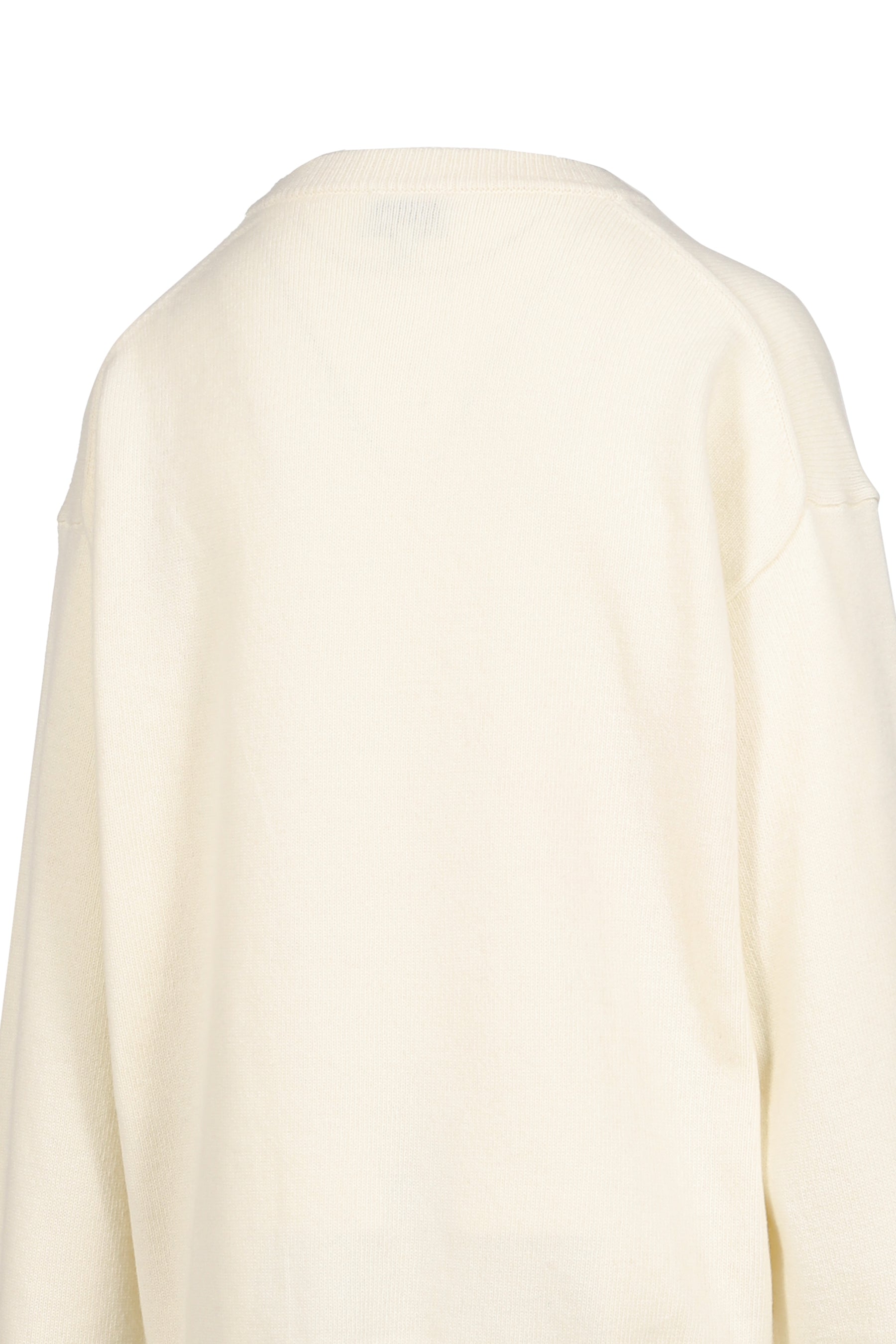 OVERSIZED GRAPHIC WOOL MIX SWEATER / EGRET