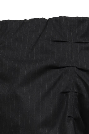 PLEATED MINI TULLE SKIRT PINSTRIPE BLACK / BLK