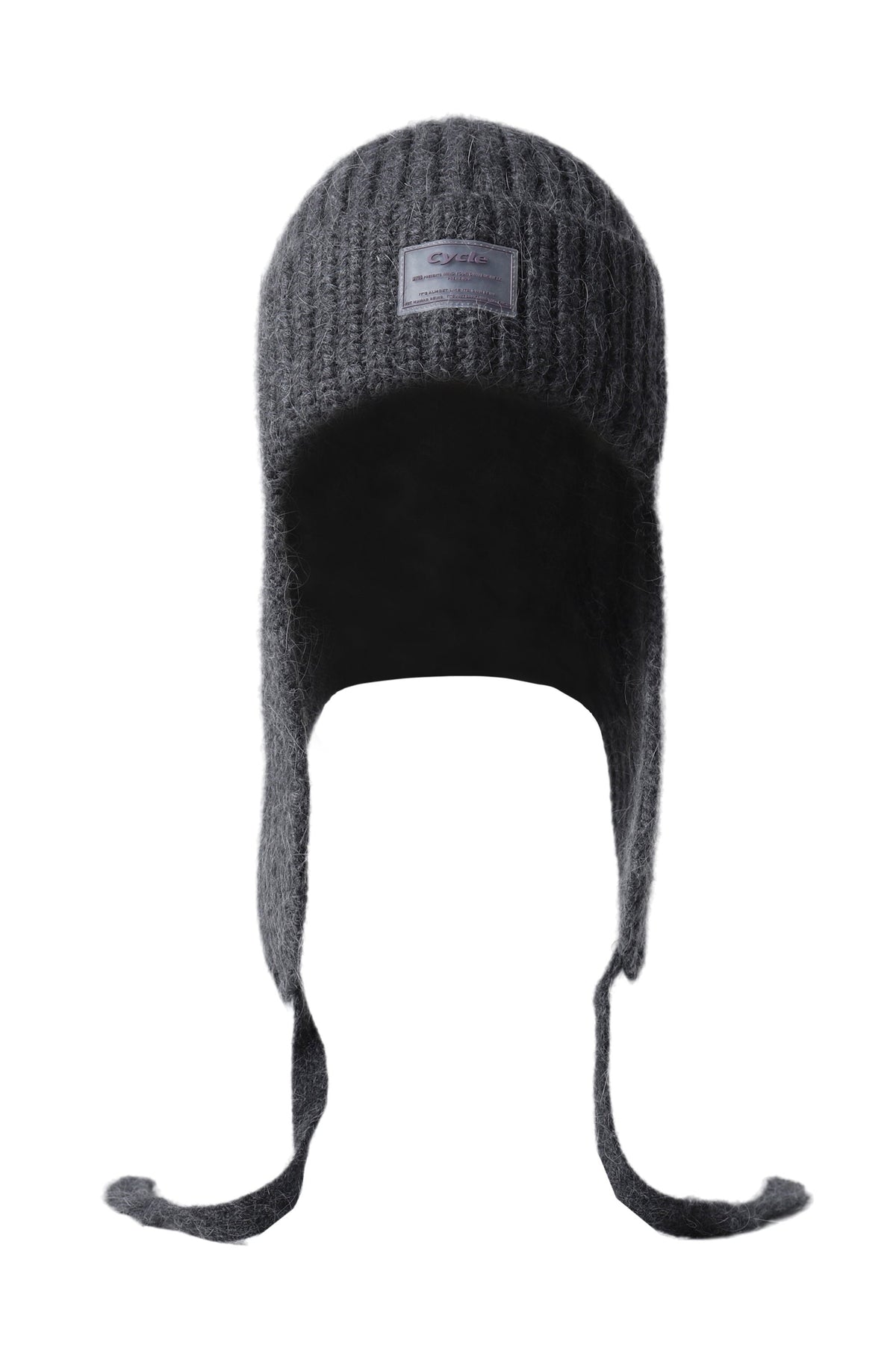 DRAW CODE MOHAIR KNIT CAP / CHARCOAL