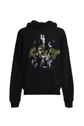 SCRIPT MARY SKATE HOODIE / BLK MULTICOLO