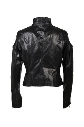 LAMINATED CLOTH JACKETS / BLK