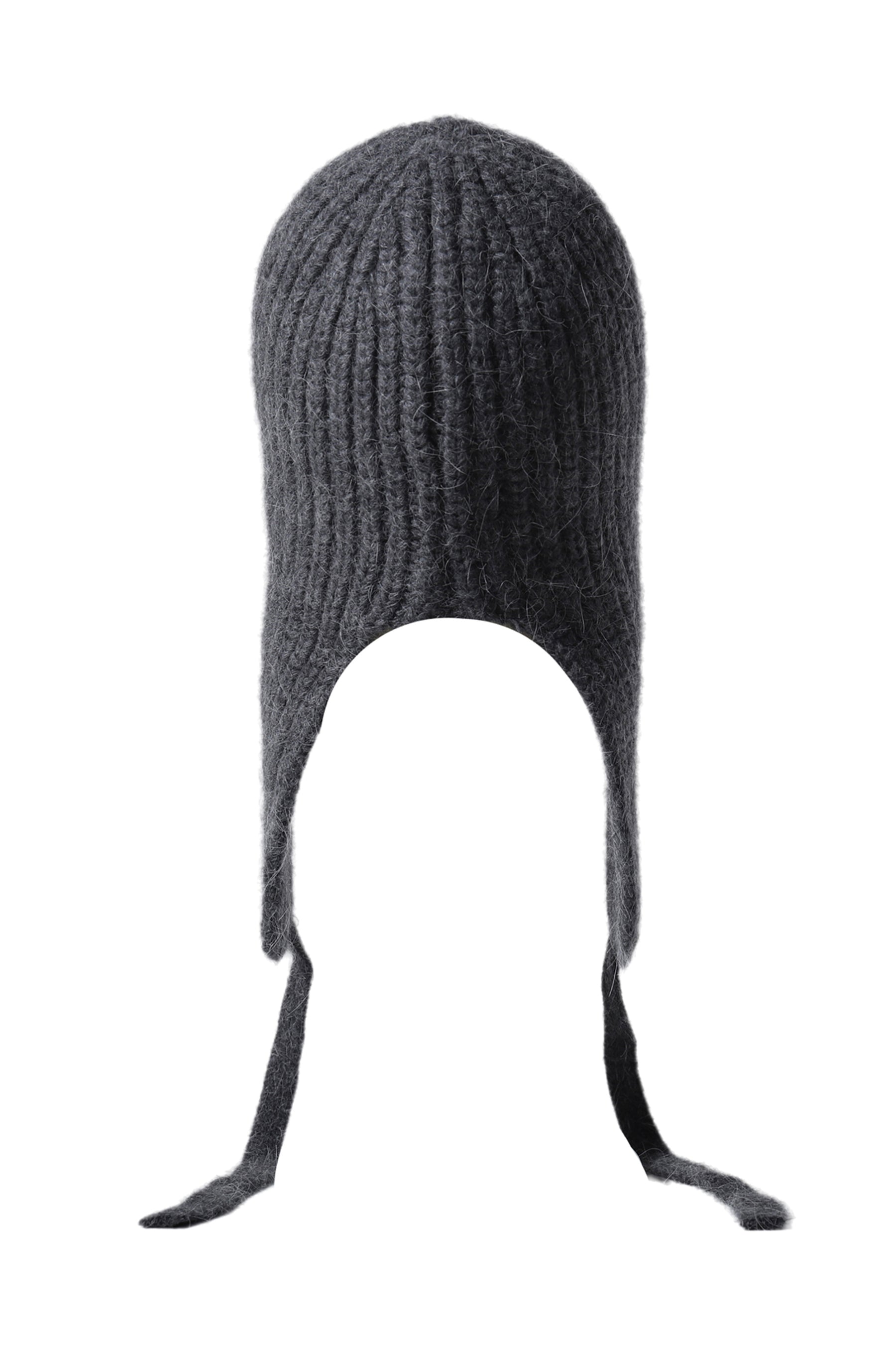 DRAW CODE MOHAIR KNIT CAP / CHARCOAL