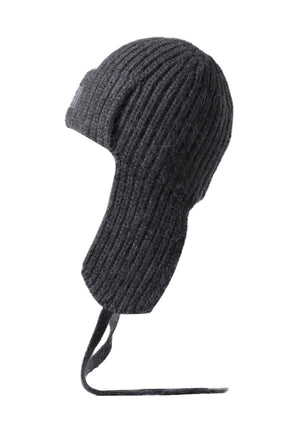 DRAW CODE MOHAIR KNIT CAP / CHARCOAL