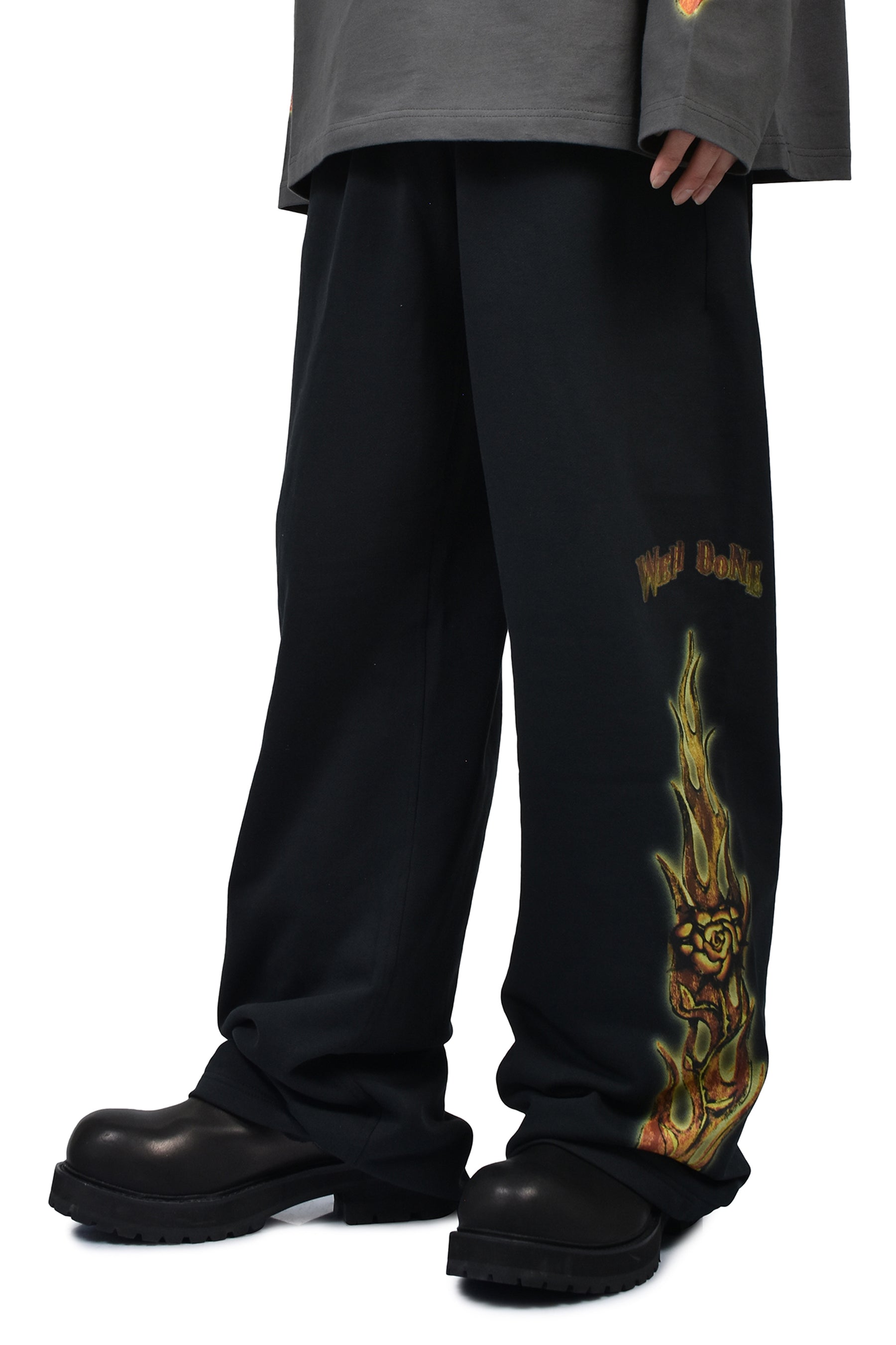 FIRE SWEATPANTS / BLK