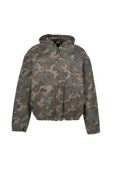 COATED SHERPA LINING HOODIE / CAMO