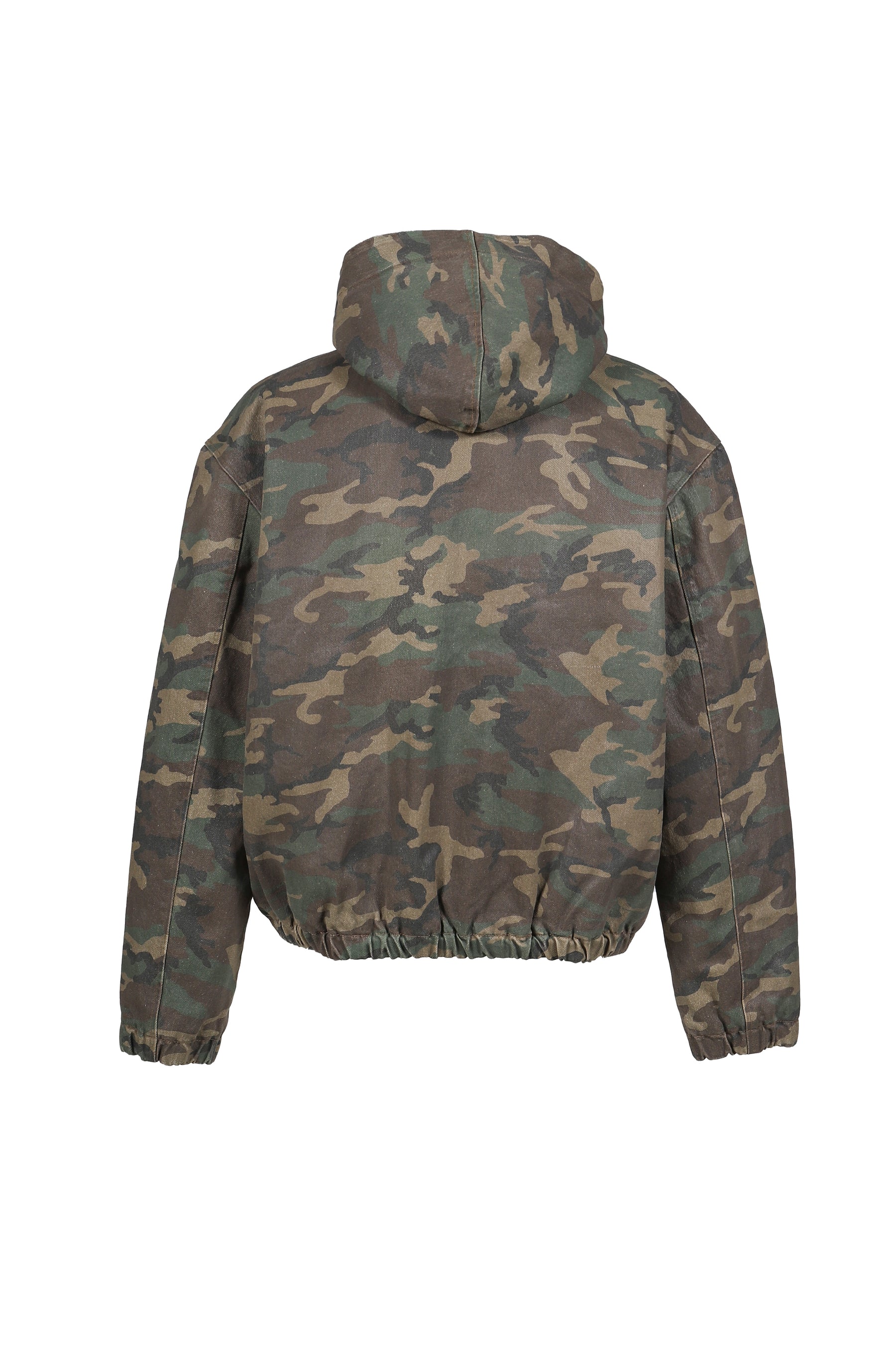 COATED SHERPA LINING HOODIE / CAMO