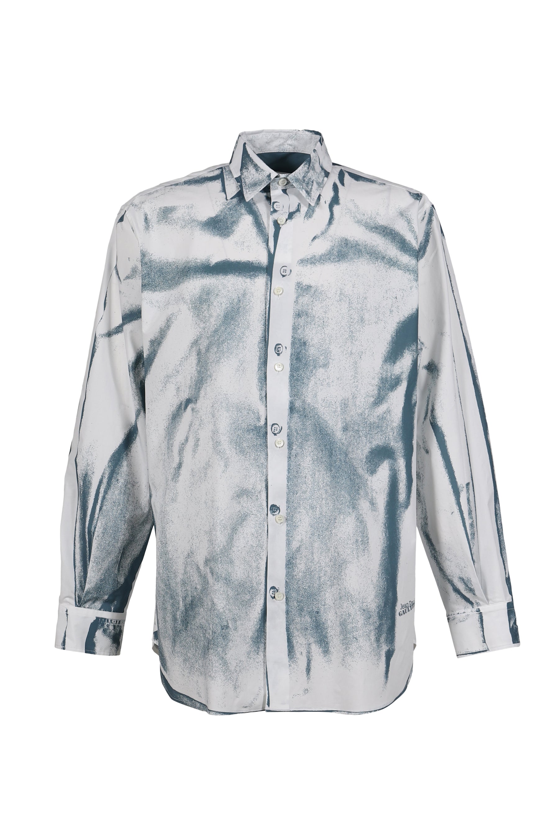 Jean Paul Gaultier UNISEX SHIRT PRINTED "TROMPE LOEIL SHIRT" / WHT/BLUGRY