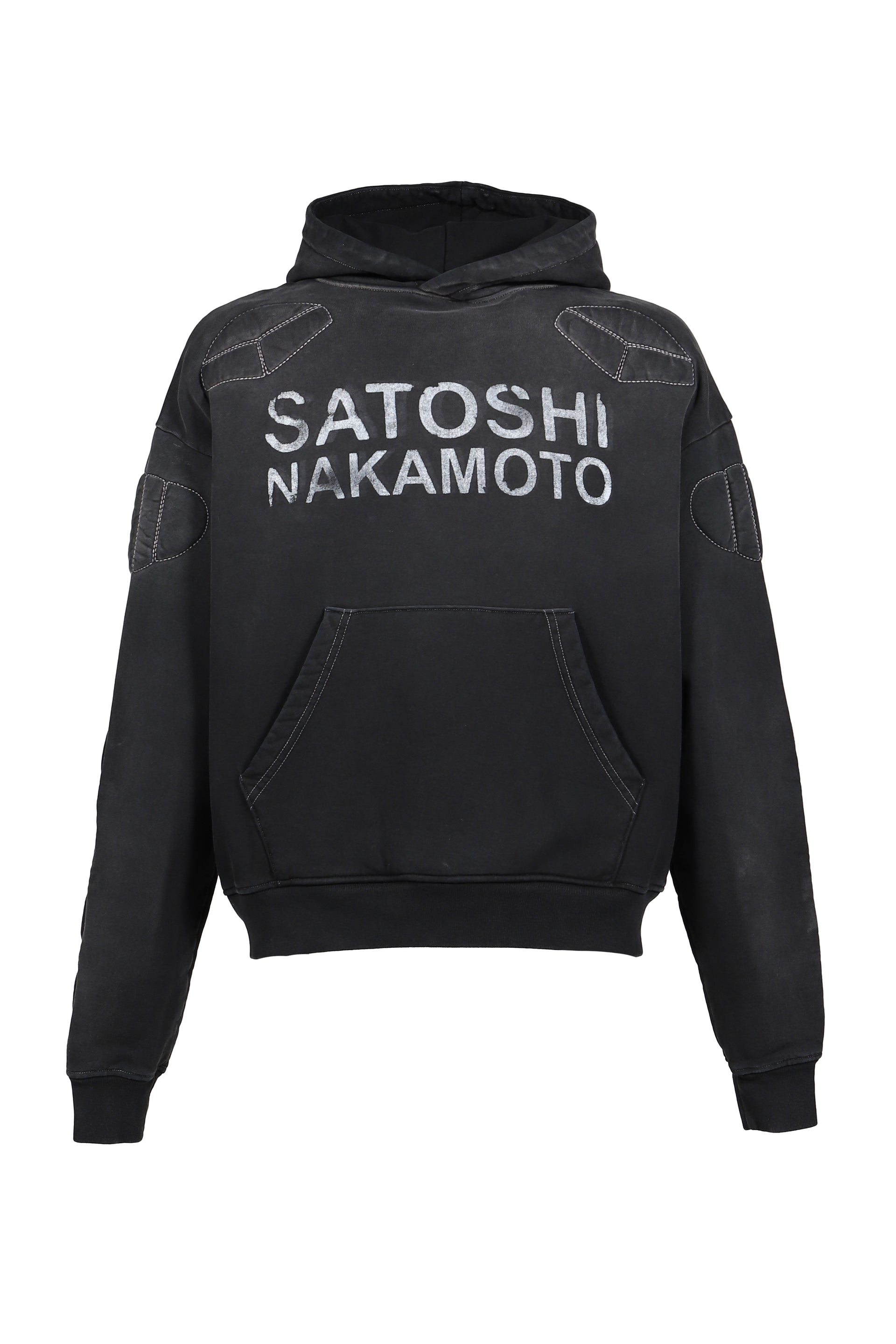 MOTO HOODIE / WASHED BLK