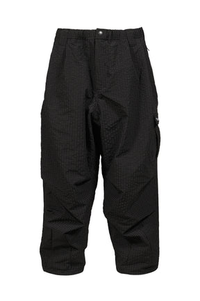 RIPPLE PLAID BALLOON PANTS / BLK