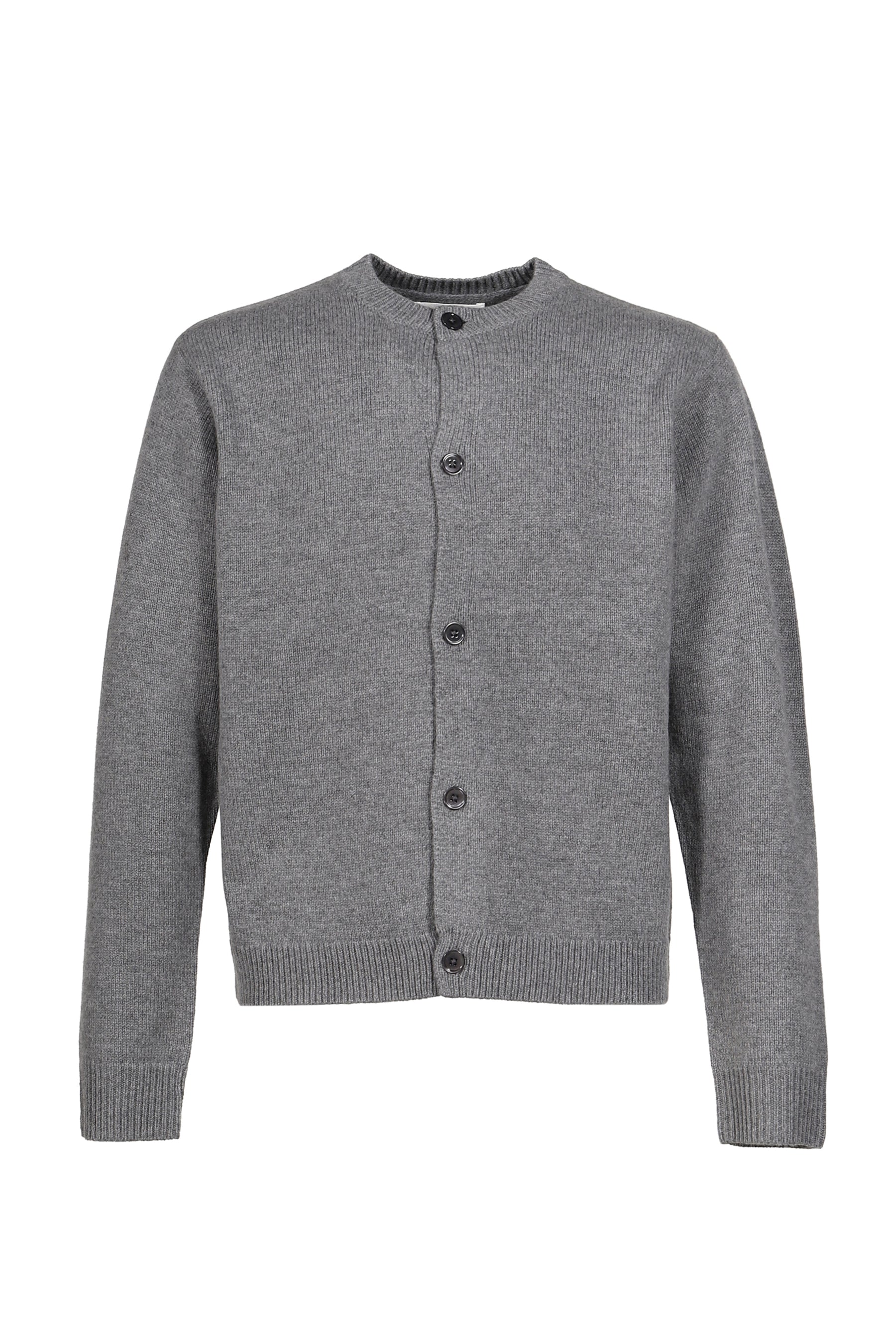 CARDIGAN BOILED WOOL / LT. GRY