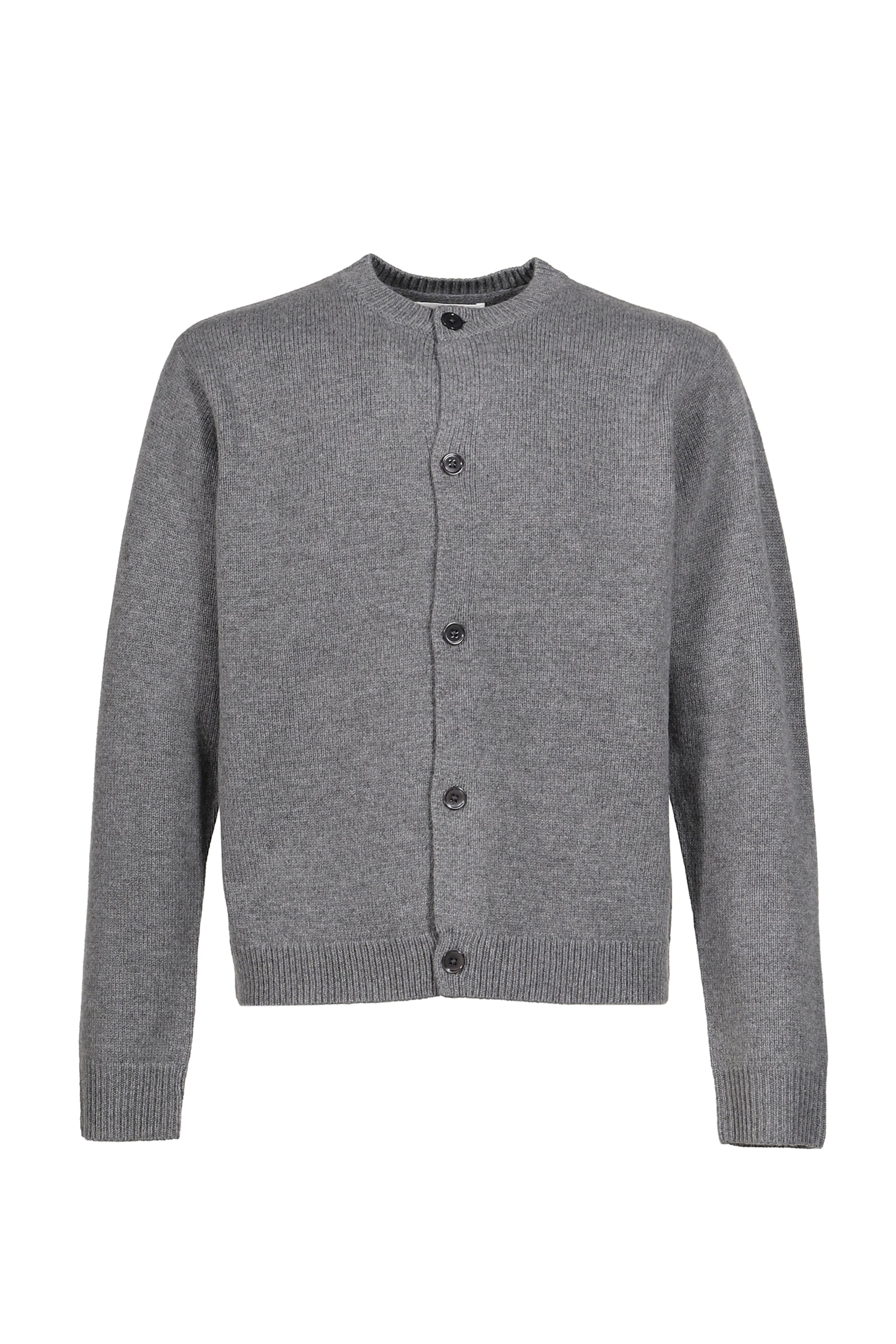 CARDIGAN BOILED WOOL / LT. GRY