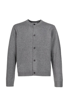 CARDIGAN BOILED WOOL / LT. GRY