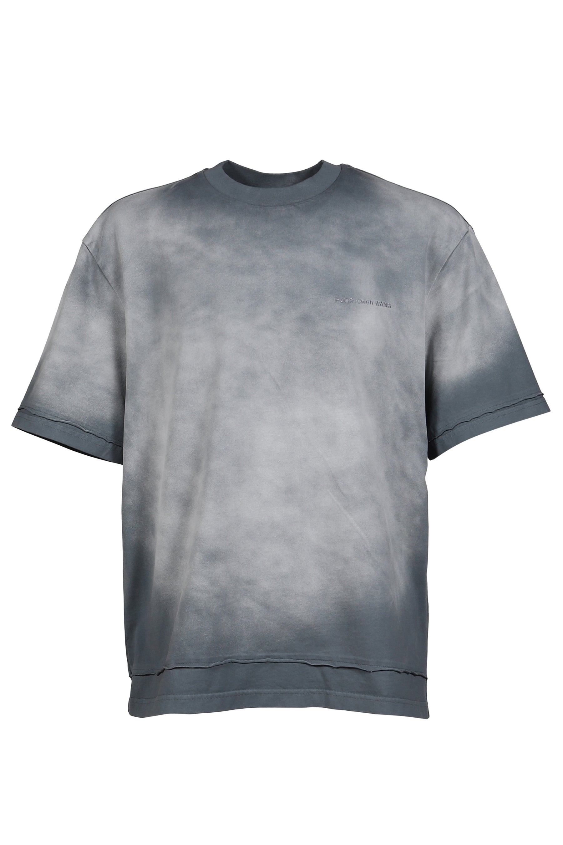 2 IN 1 WASHED TEE / GRY