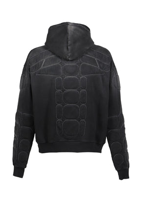 MOTO HOODIE / WASHED BLK