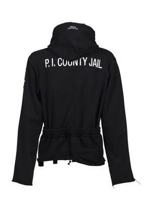 HYBRID SWEAT PANTS HOODIE / BLK