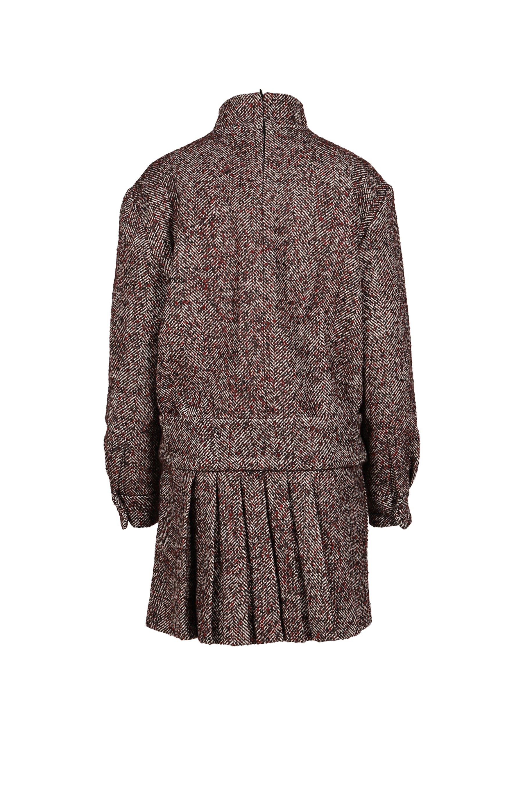 MANDARIN COLLAR PULLOVER DRESS / GRY