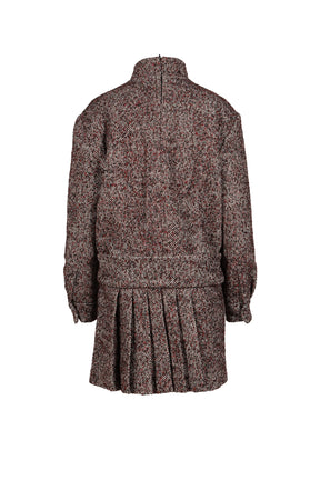 MANDARIN COLLAR PULLOVER DRESS / GRY