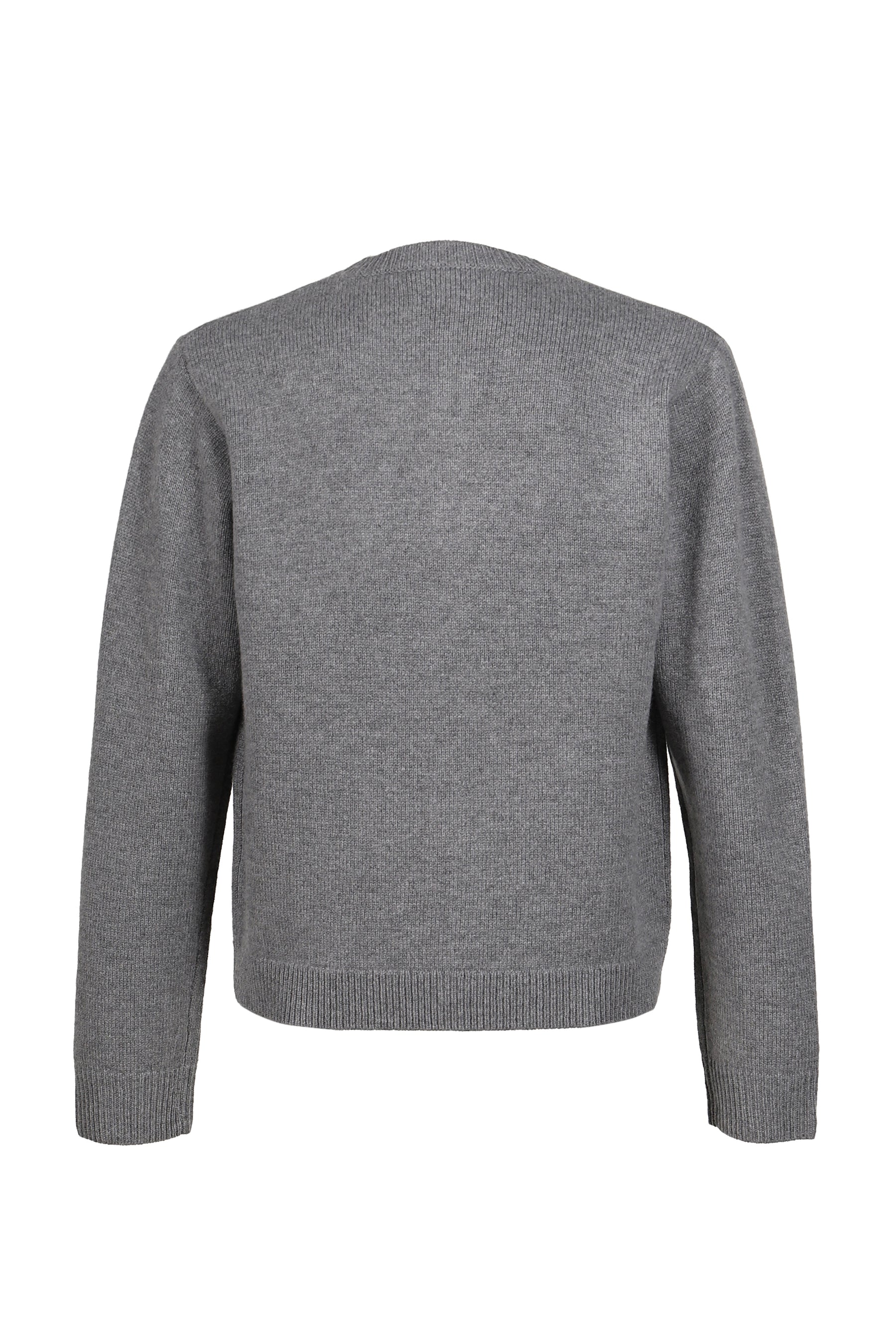 CARDIGAN BOILED WOOL / LT. GRY