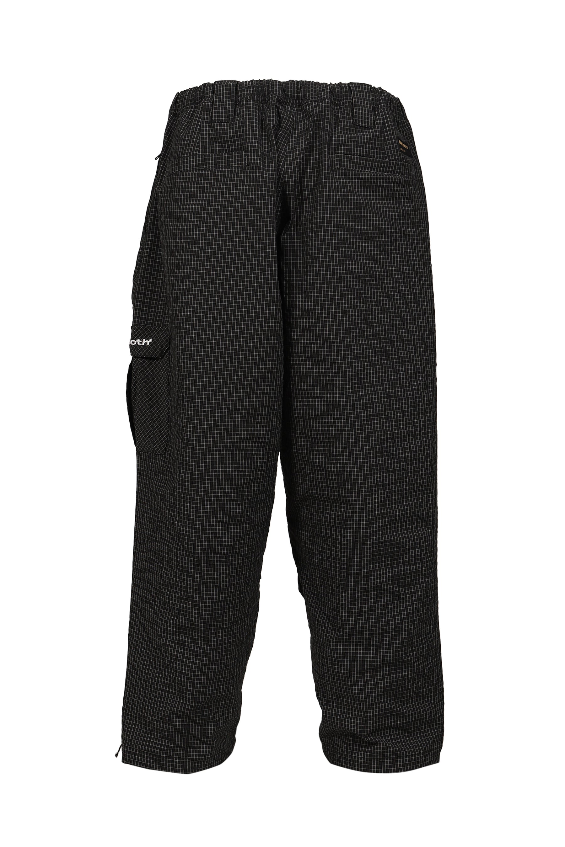 RIPPLE PLAID BALLOON PANTS / BLK