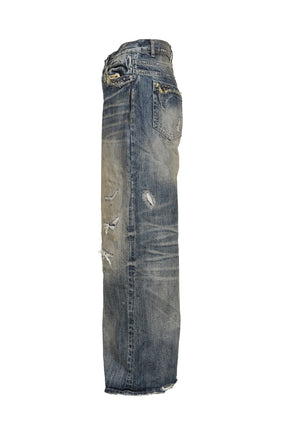 WASHED LOOSE DENIM / BLU