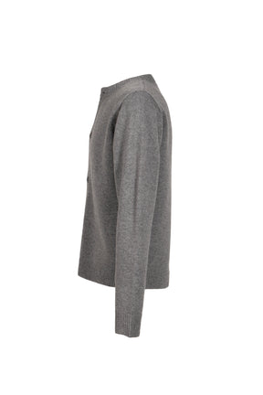 CARDIGAN BOILED WOOL / LT. GRY