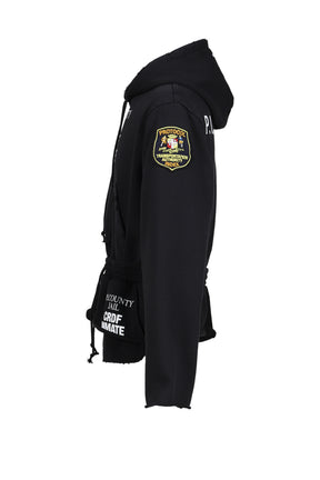 HYBRID SWEAT PANTS HOODIE / BLK