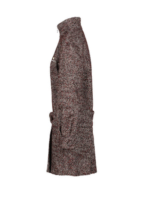 MANDARIN COLLAR PULLOVER DRESS / GRY