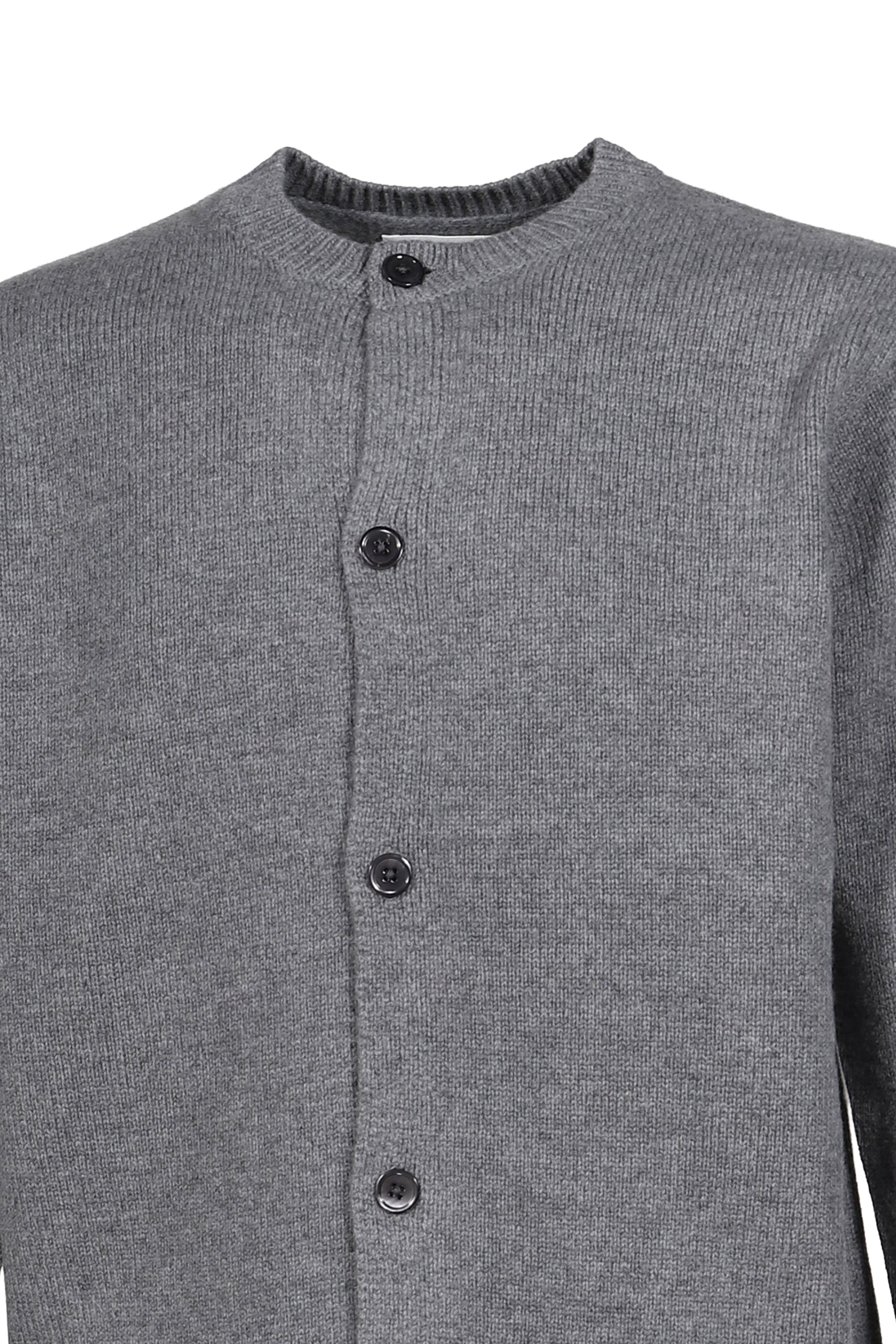 CARDIGAN BOILED WOOL / LT. GRY