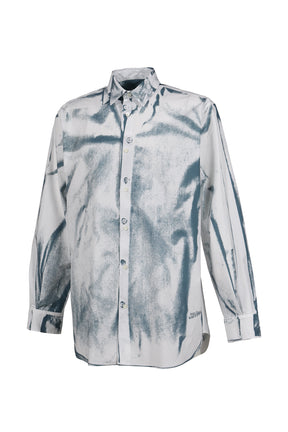 Jean Paul Gaultier UNISEX SHIRT PRINTED "TROMPE LOEIL SHIRT" / WHT/BLUGRY