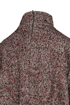 MANDARIN COLLAR PULLOVER DRESS / GRY