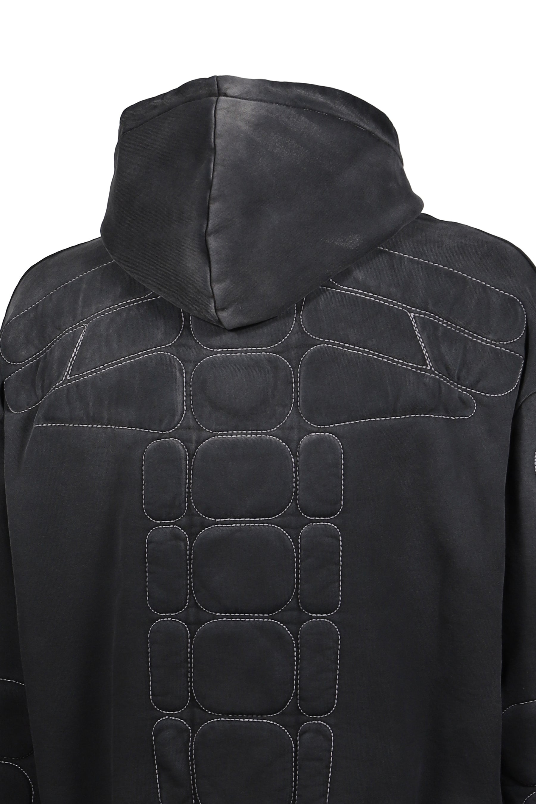 MOTO HOODIE / WASHED BLK