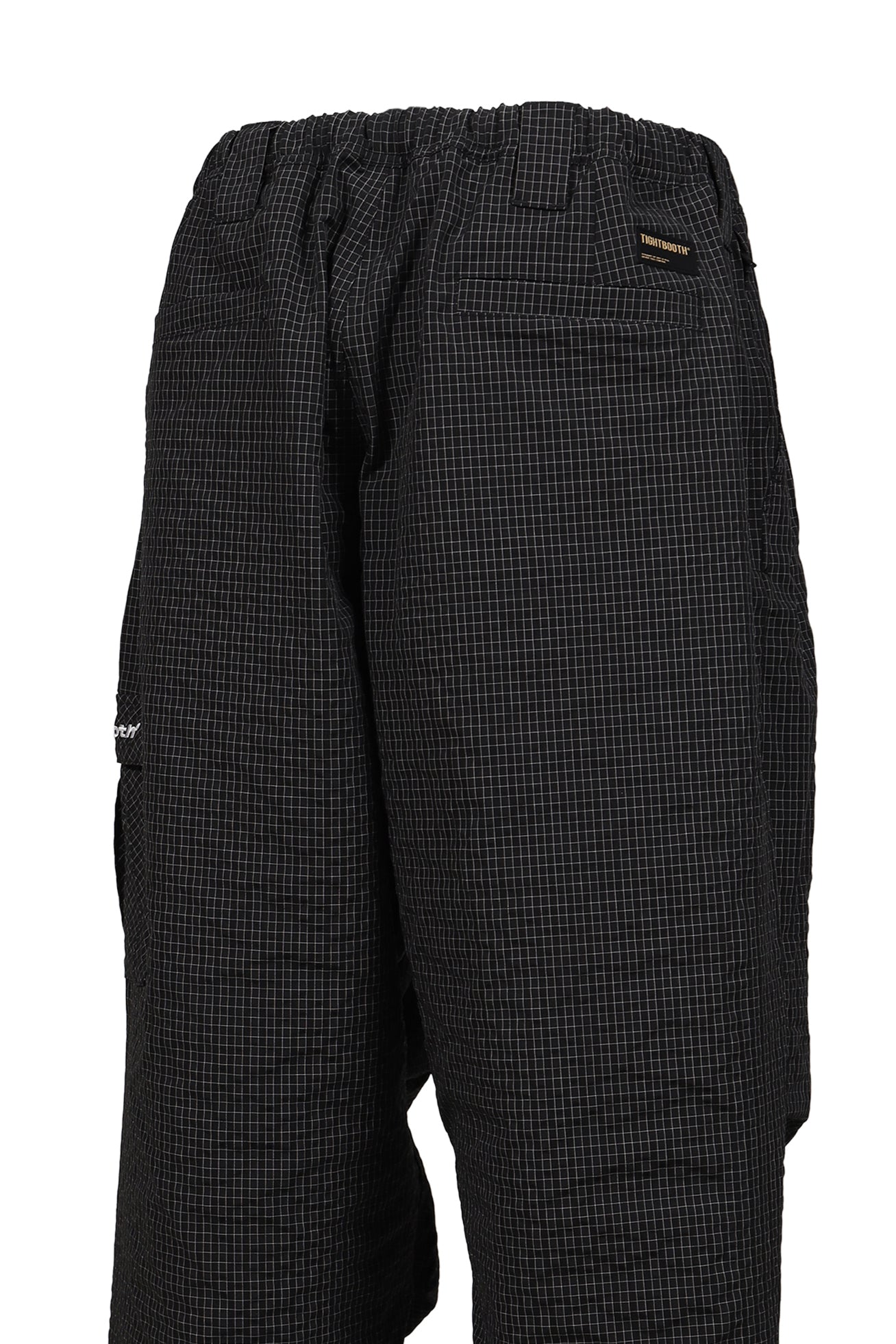 RIPPLE PLAID BALLOON PANTS / BLK
