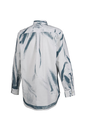 Jean Paul Gaultier UNISEX SHIRT PRINTED "TROMPE LOEIL SHIRT" / WHT/BLUGRY