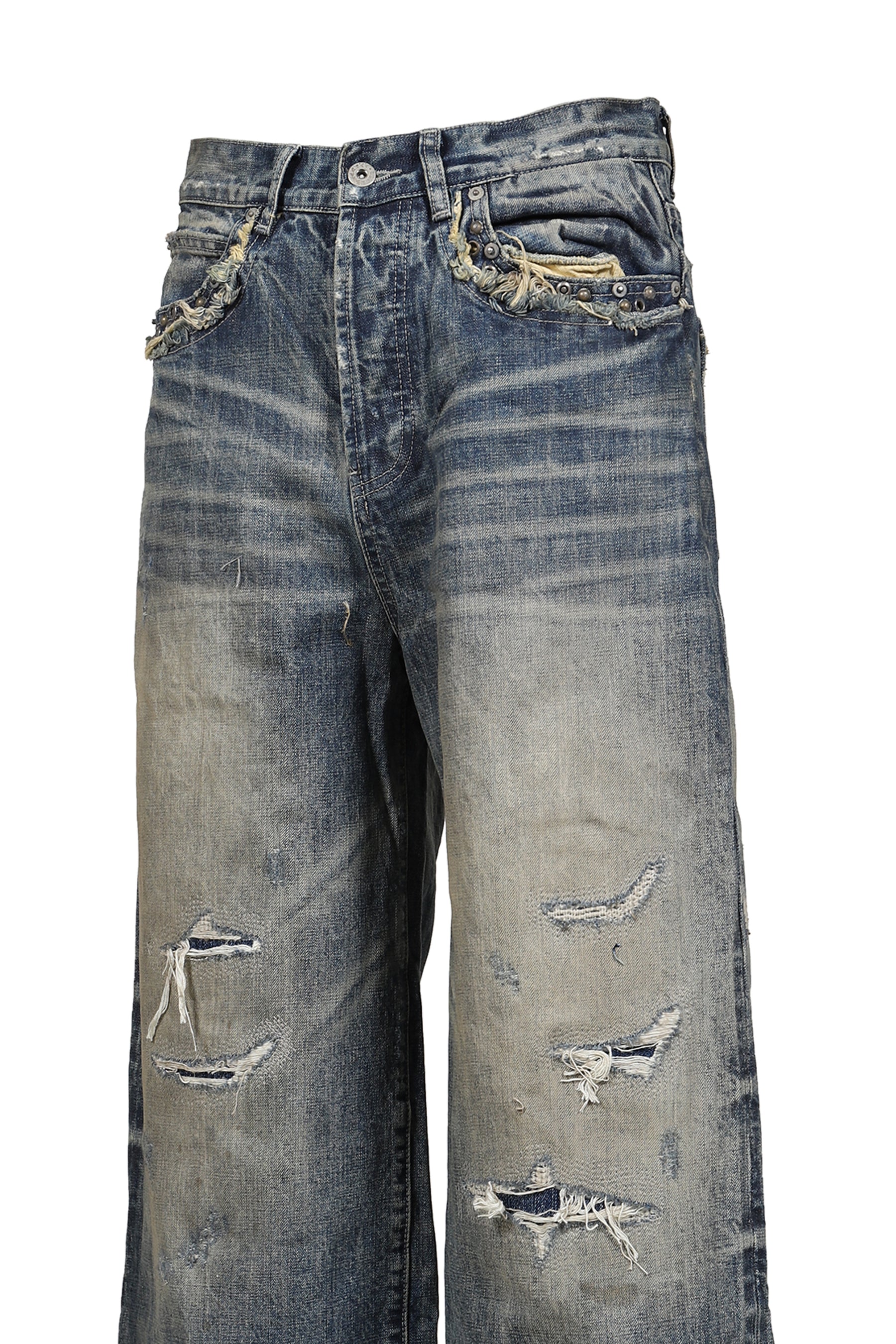 WASHED LOOSE DENIM / BLU
