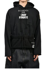 HYBRID SWEAT PANTS HOODIE / BLK