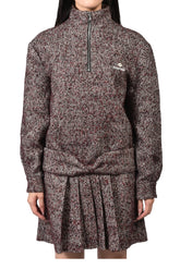 MANDARIN COLLAR PULLOVER DRESS / GRY