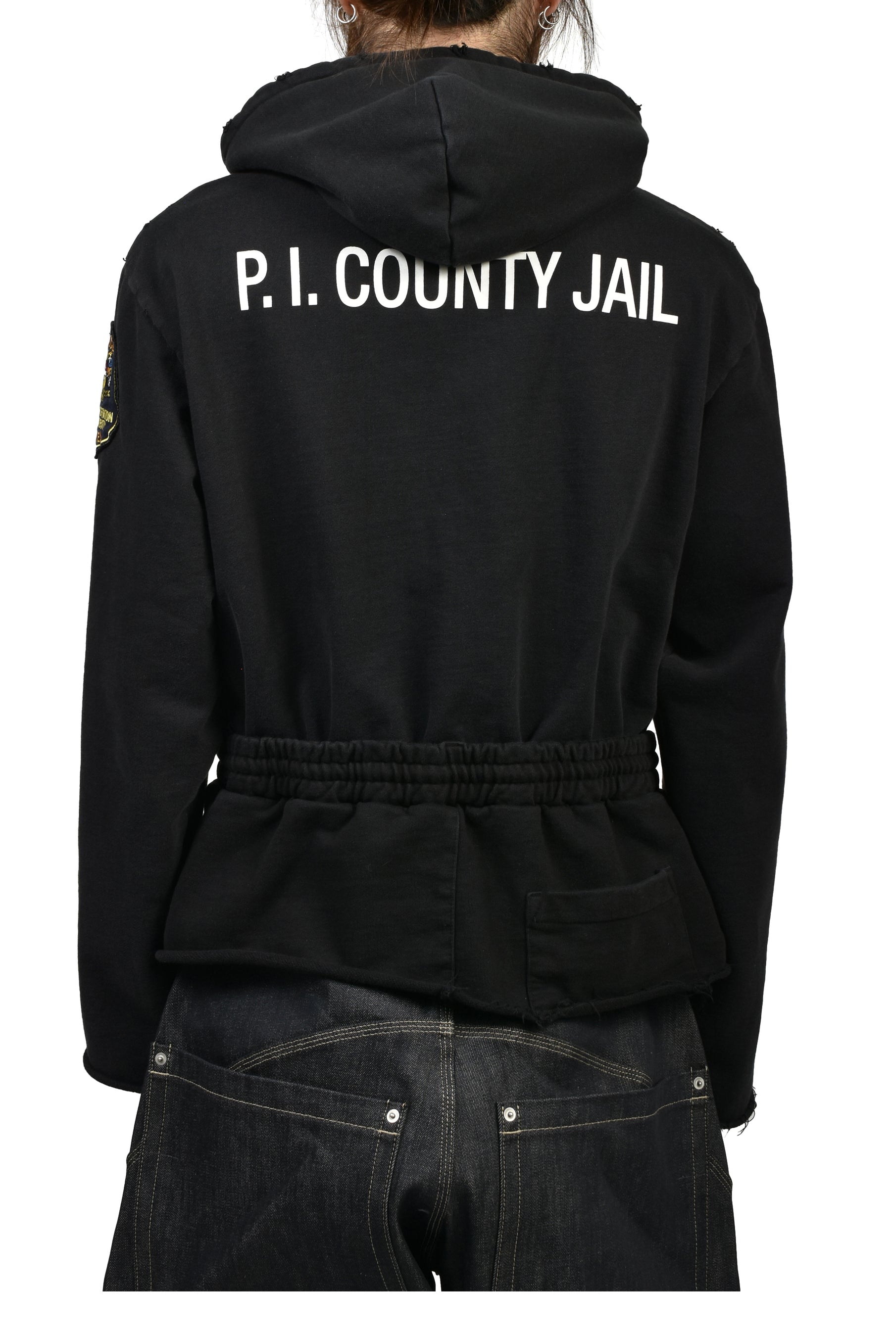 HYBRID SWEAT PANTS HOODIE / BLK