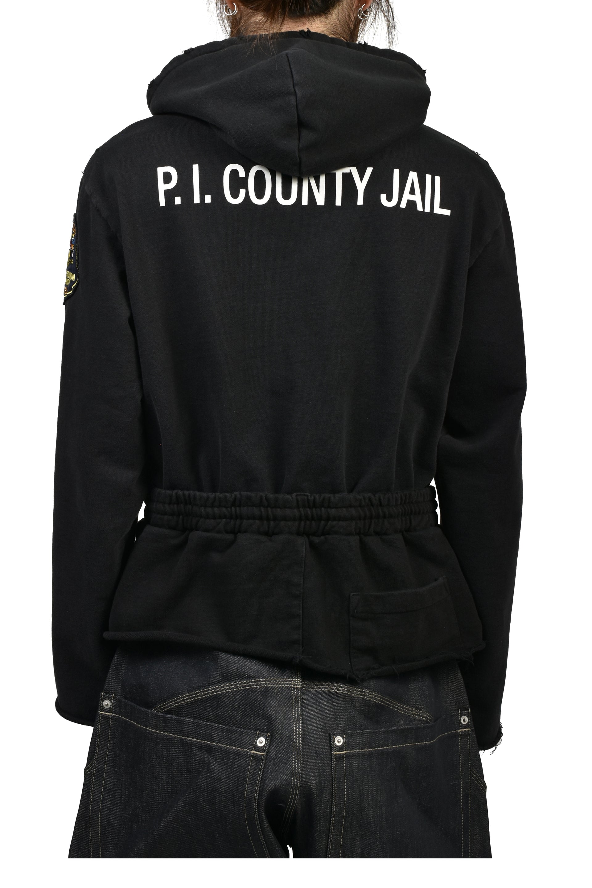 HYBRID SWEAT PANTS HOODIE / BLK