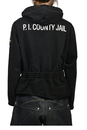 HYBRID SWEAT PANTS HOODIE / BLK