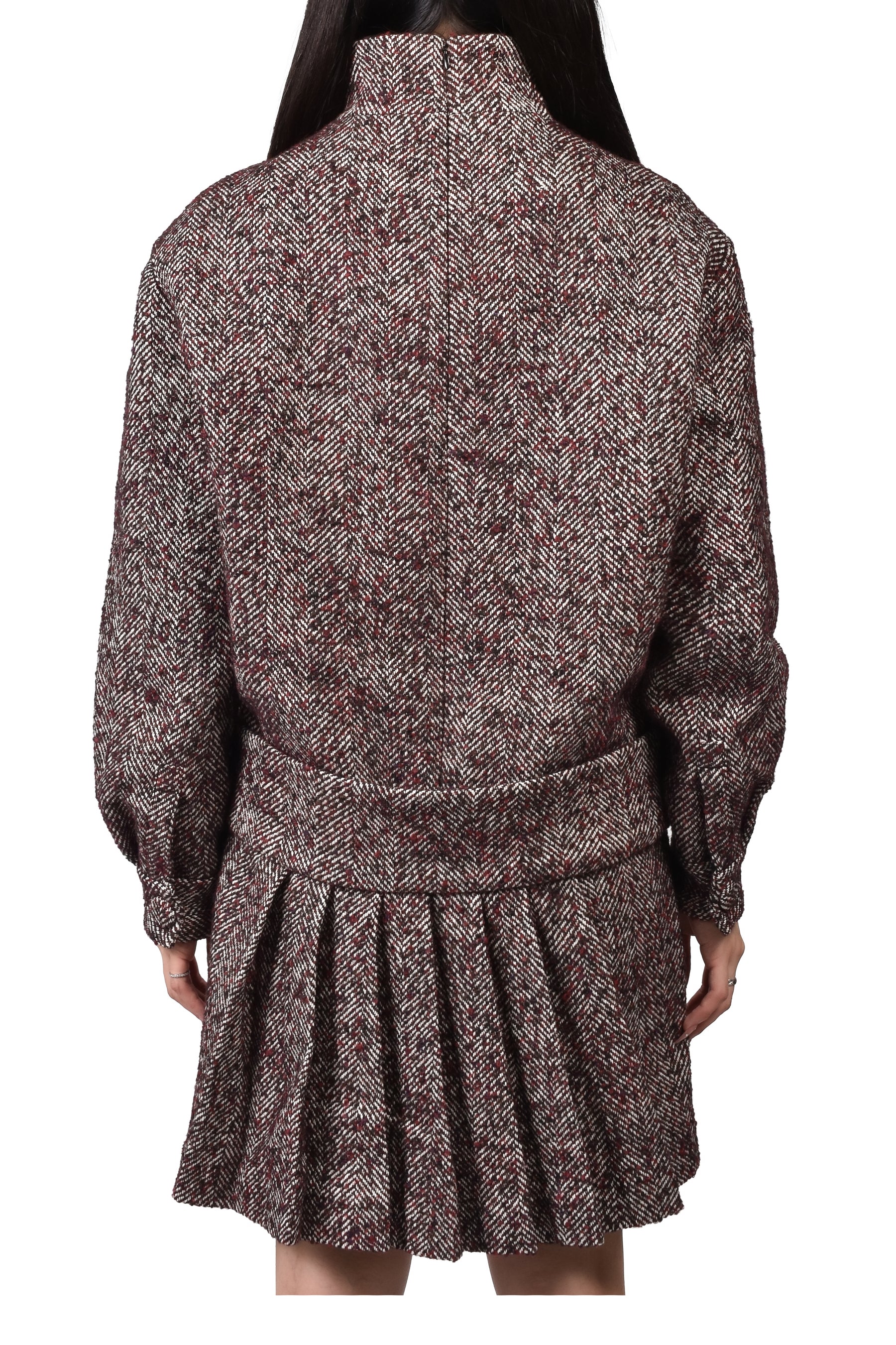 MANDARIN COLLAR PULLOVER DRESS / GRY