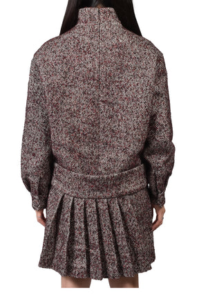 MANDARIN COLLAR PULLOVER DRESS / GRY