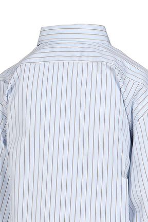 BELTED BUTTON DOWN WOVEN / BLUE